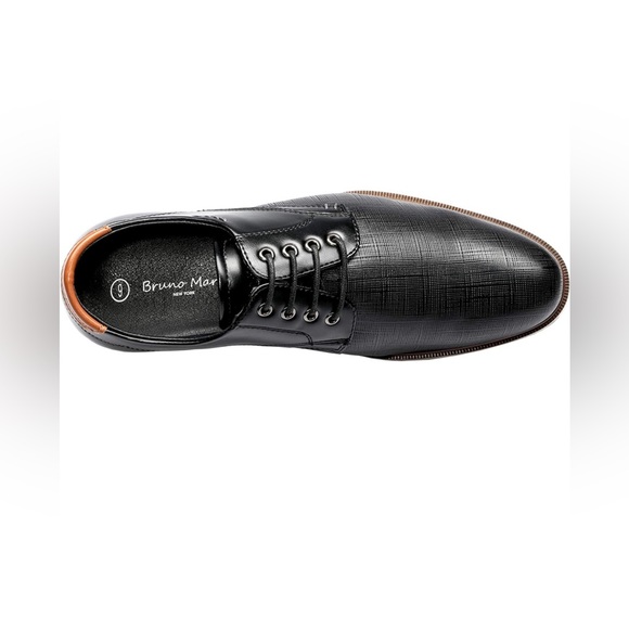 Classy Bruno Marc black and brown Oxford dress shoes men business casual - Picture 5 of 13